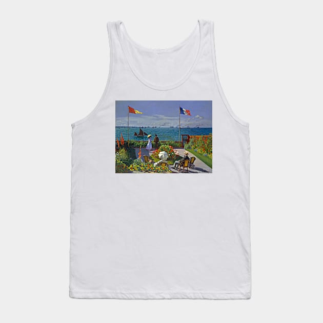 Claude Monet Garden at Sainte-Adresse 1867 Art Print Tank Top by ZiggyPrint